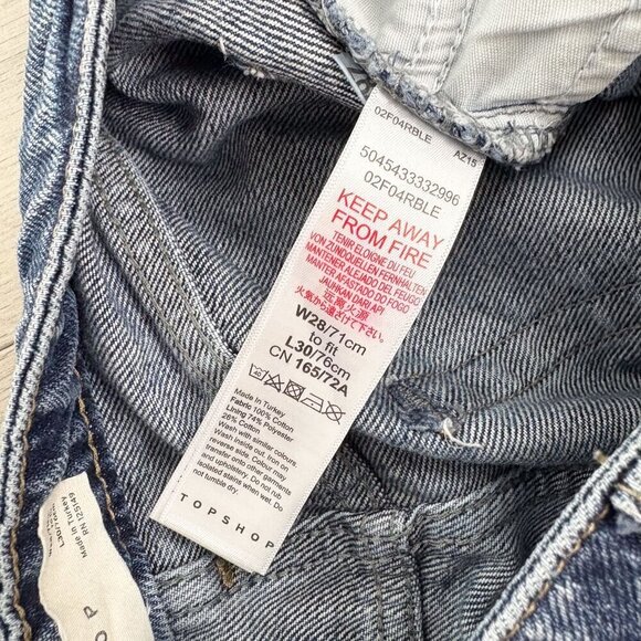 Topshop Womens Mom Jeans Medium Blue Denim Size 28 90s - Picture 4 of 5